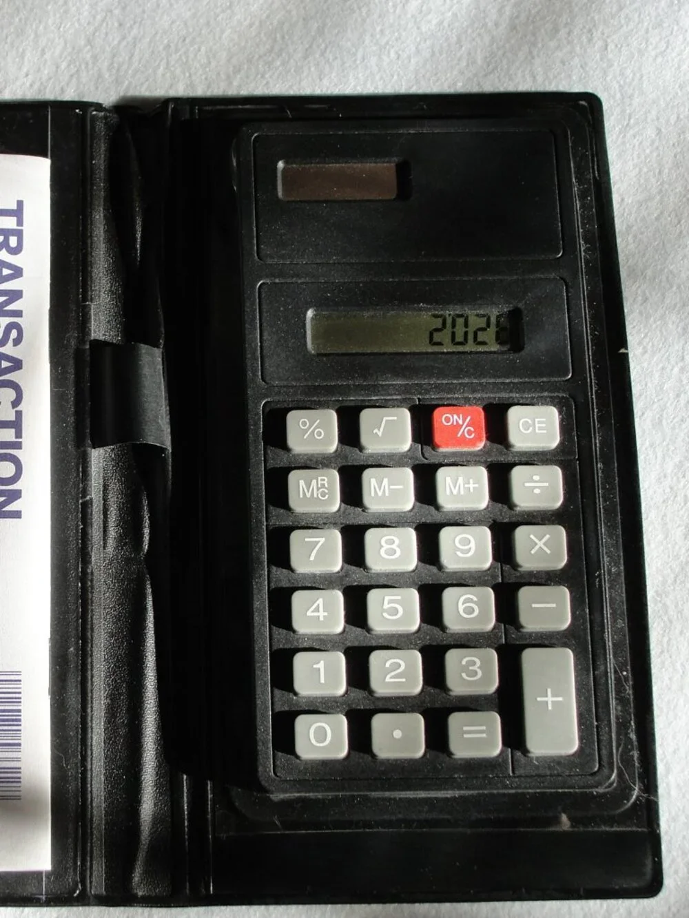 Retro Checkbook Wallet • Built‑In Calculator • Multi‑Pocket Organizer